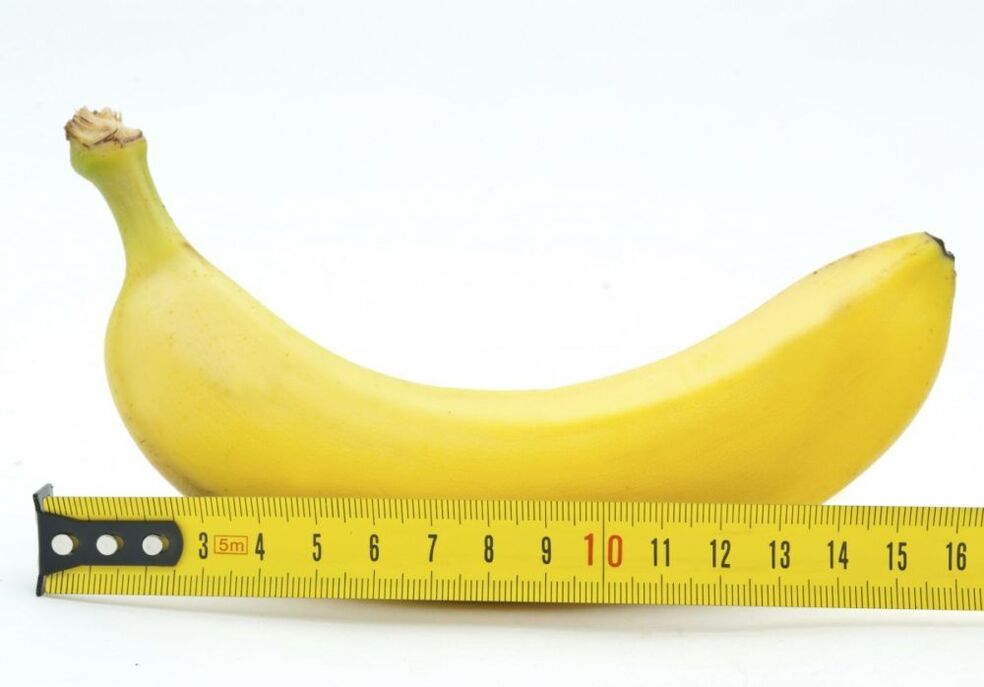 measure penis size using a banana example